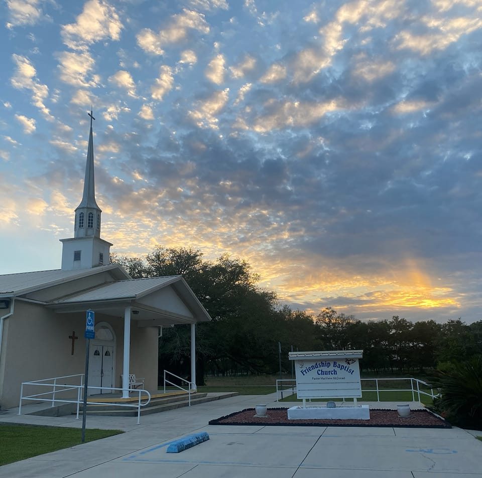 Friendship Baptist Church at sunrise